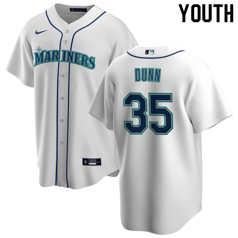Nike Youth #35 Justin Dunn Seattle Mariners Baseball Jerseys Sale-White